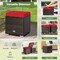 2 Pieces Patio Storage Ottoman with Removable and Washable Cushions